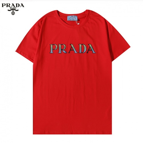 Prada T-Shirts Short Sleeved For Men #909693 $27.00 USD, Wholesale Replica Prada T-Shirts