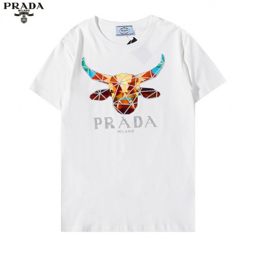 Prada T-Shirts Short Sleeved For Men #909696 $27.00 USD, Wholesale Replica Prada T-Shirts