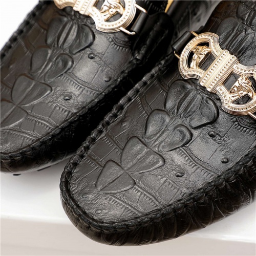 Replica Versace Leather Shoes For Men #909708 $68.00 USD for Wholesale