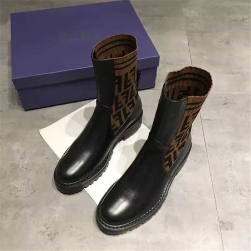 Fendi Fashion Boots For Women #910012 $92.00 USD, Wholesale Replica Fendi Fashion Boots
