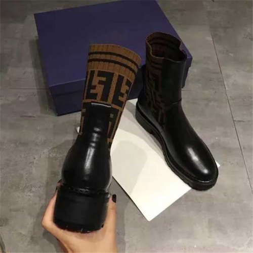 Replica Fendi Fashion Boots For Women #910012 $92.00 USD for Wholesale