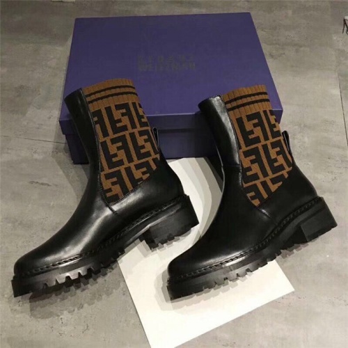 Replica Fendi Fashion Boots For Women #910012 $92.00 USD for Wholesale
