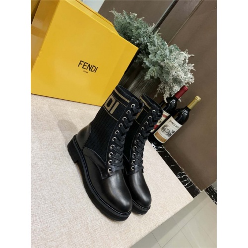Replica Fendi Fashion Boots For Women #910013 $92.00 USD for Wholesale