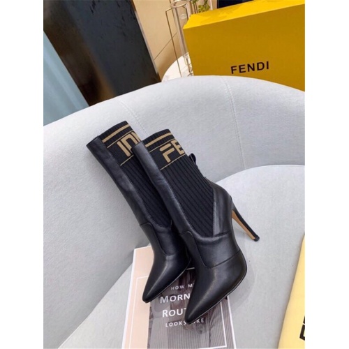 Replica Fendi Fashion Boots For Women #910021 $88.00 USD for Wholesale