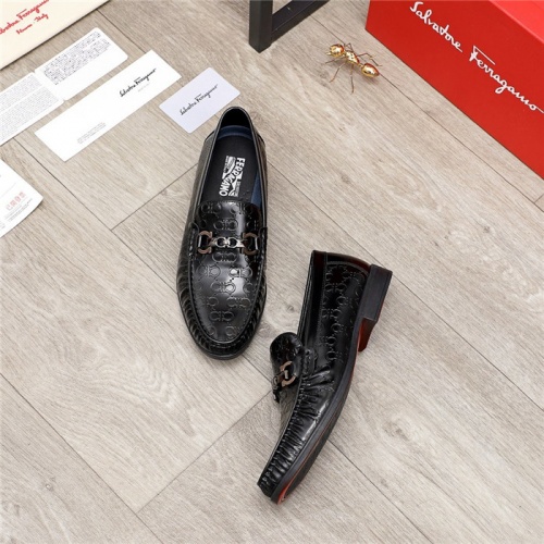 Replica Salvatore Ferragamo Leather Shoes For Men #910118 $82.00 USD for Wholesale
