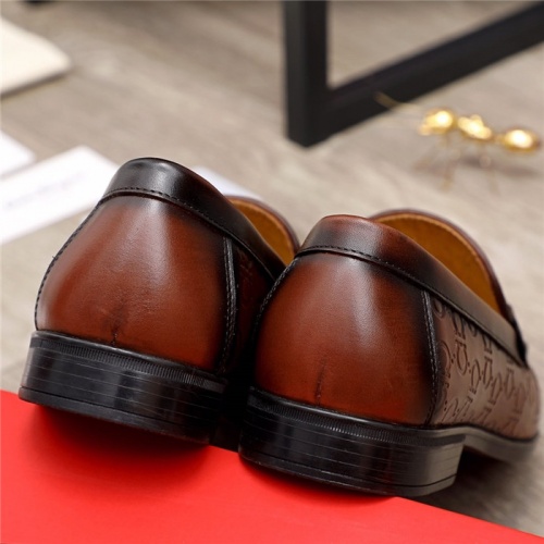 Replica Salvatore Ferragamo Leather Shoes For Men #910119 $82.00 USD for Wholesale