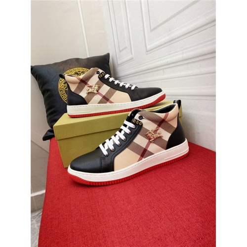 Burberry High Tops Shoes For Men #910134 $88.00 USD, Wholesale Replica Burberry High Tops Shoes