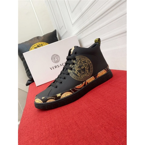 Replica Versace High Tops Shoes For Men #910139 $80.00 USD for Wholesale