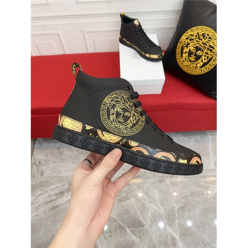 Replica Versace High Tops Shoes For Men #910139 $80.00 USD for Wholesale