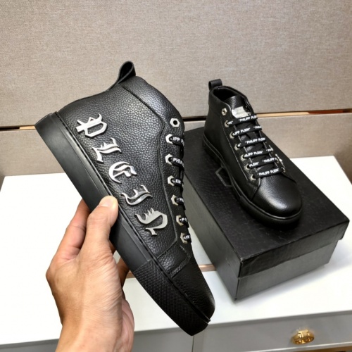 Replica Philipp Plein PP High Tops Shoes For Men #910229 $88.00 USD for Wholesale