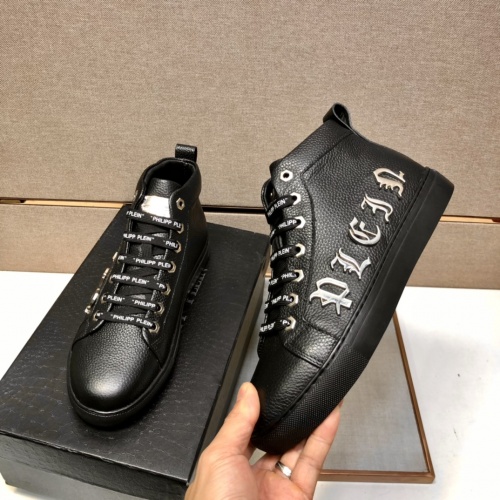 Replica Philipp Plein PP High Tops Shoes For Men #910229 $88.00 USD for Wholesale