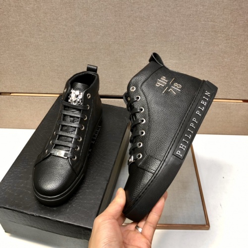 Replica Philipp Plein PP High Tops Shoes For Men #910230 $88.00 USD for Wholesale