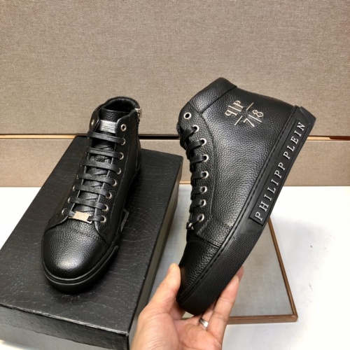 Replica Philipp Plein PP High Tops Shoes For Men #910231 $88.00 USD for Wholesale