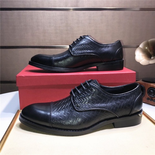 Replica Salvatore Ferragamo Leather Shoes For Men #910777 $82.00 USD for Wholesale