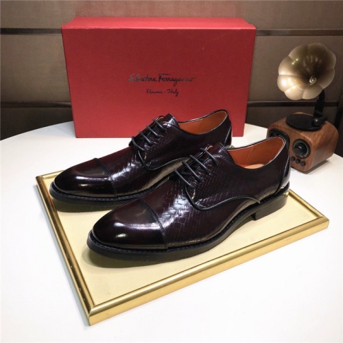 Salvatore Ferragamo Leather Shoes For Men #910778 $82.00 USD, Wholesale Replica Salvatore Ferragamo Leather Shoes
