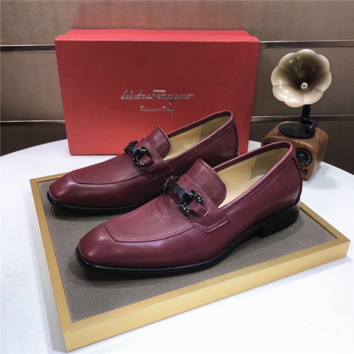 Salvatore Ferragamo Leather Shoes For Men #910779 $88.00 USD, Wholesale Replica Salvatore Ferragamo Leather Shoes