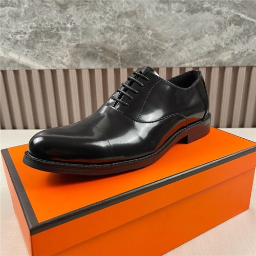 Replica Hermes Leather Shoes For Men #910794 $85.00 USD for Wholesale