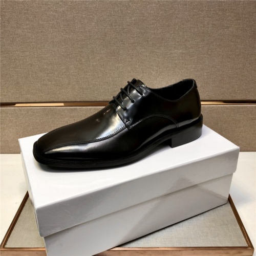 Replica Balenciaga Leather Shoes For Men #910845 $85.00 USD for Wholesale