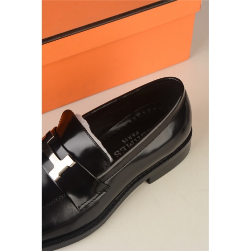 Replica Hermes Leather Shoes For Men #910859 $80.00 USD for Wholesale