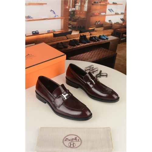 Hermes Leather Shoes For Men #910861 $80.00 USD, Wholesale Replica Hermes Leather Shoes