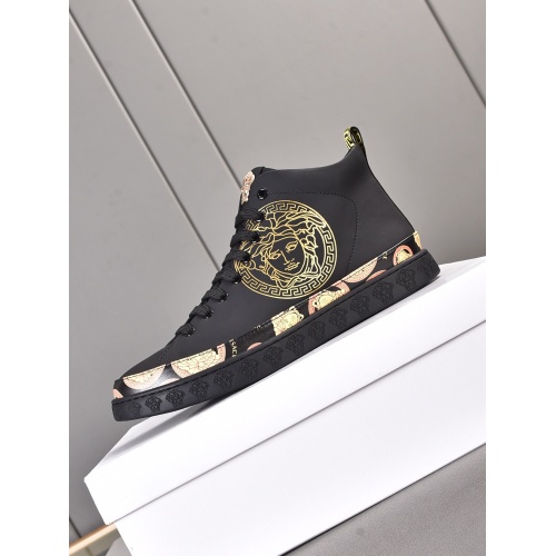 Replica Versace High Tops Shoes For Men #911276 $80.00 USD for Wholesale