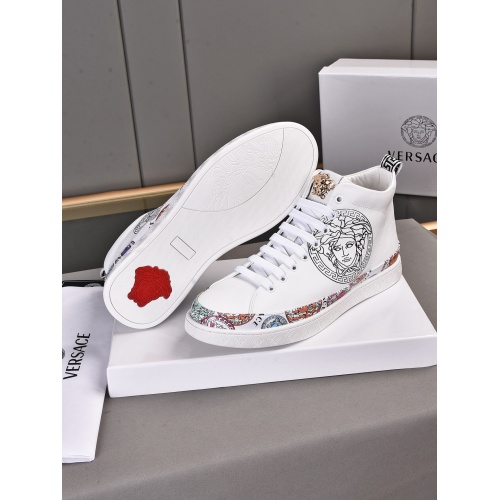 Replica Versace High Tops Shoes For Men #911277 $80.00 USD for Wholesale