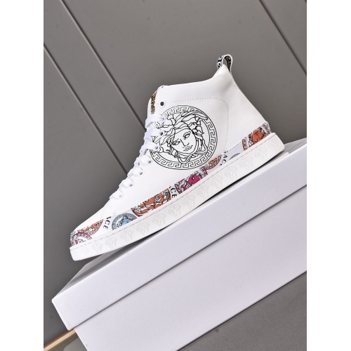 Replica Versace High Tops Shoes For Men #911277 $80.00 USD for Wholesale