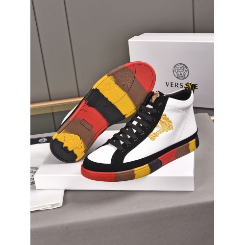 Replica Versace High Tops Shoes For Men #911279 $80.00 USD for Wholesale