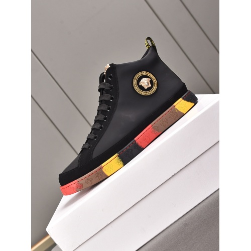 Replica Versace High Tops Shoes For Men #911284 $80.00 USD for Wholesale