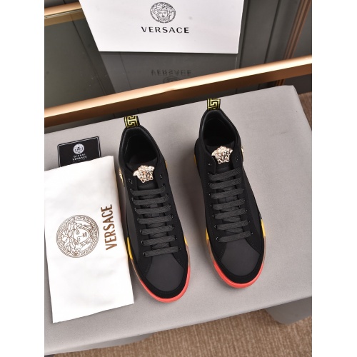 Replica Versace High Tops Shoes For Men #911284 $80.00 USD for Wholesale