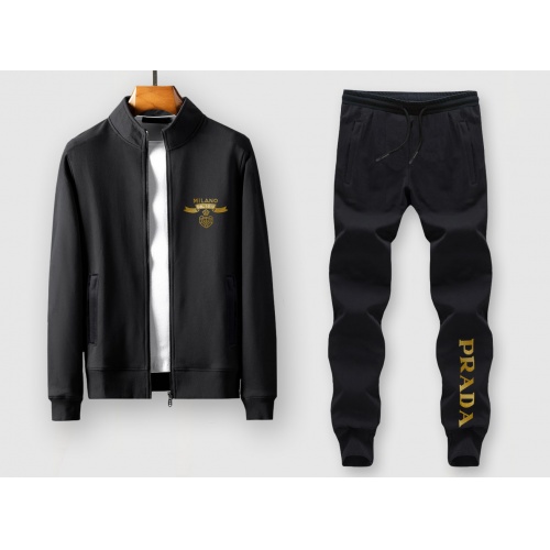 Prada Tracksuits Long Sleeved For Men #911641 $96.00 USD, Wholesale Replica Prada Tracksuits