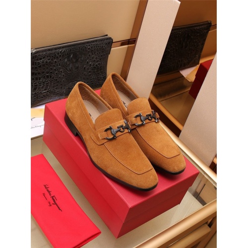 Salvatore Ferragamo Leather Shoes For Men #911702 $118.00 USD, Wholesale Replica Salvatore Ferragamo Leather Shoes