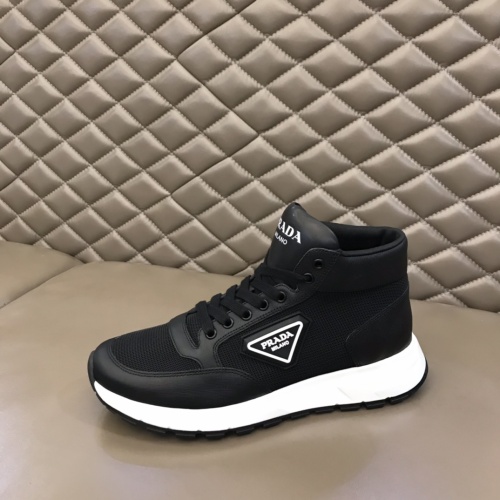 Replica Prada High Tops Shoes For Men #911755 $82.00 USD for Wholesale