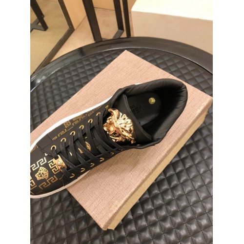 Replica Versace High Tops Shoes For Men #911763 $80.00 USD for Wholesale