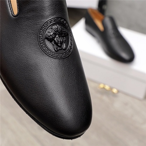 Replica Versace Leather Shoes For Men #912155 $92.00 USD for Wholesale
