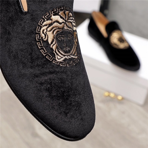 Replica Versace Leather Shoes For Men #912156 $92.00 USD for Wholesale