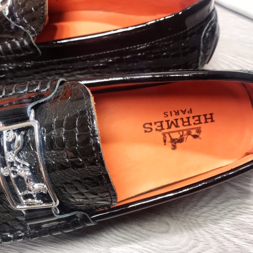 Replica Hermes Leather Shoes For Men #912200 $68.00 USD for Wholesale