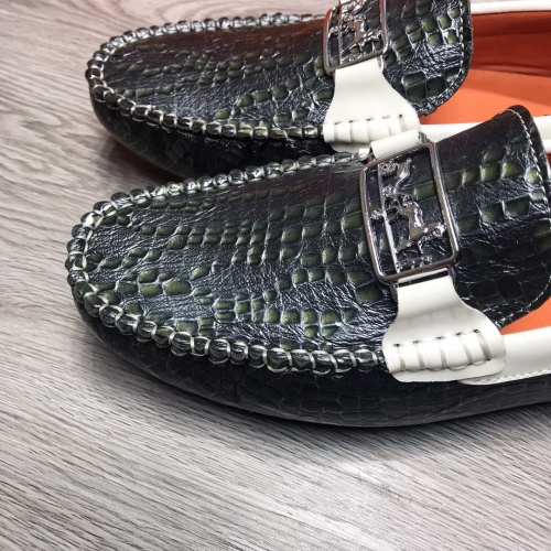 Replica Hermes Leather Shoes For Men #912201 $68.00 USD for Wholesale