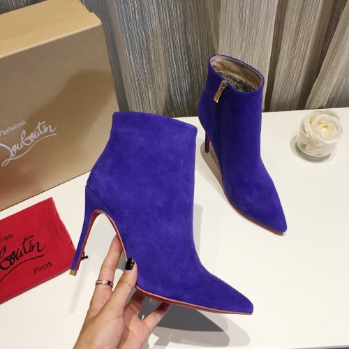 Replica Christian Louboutin Boots For Women #912295 $88.00 USD for Wholesale