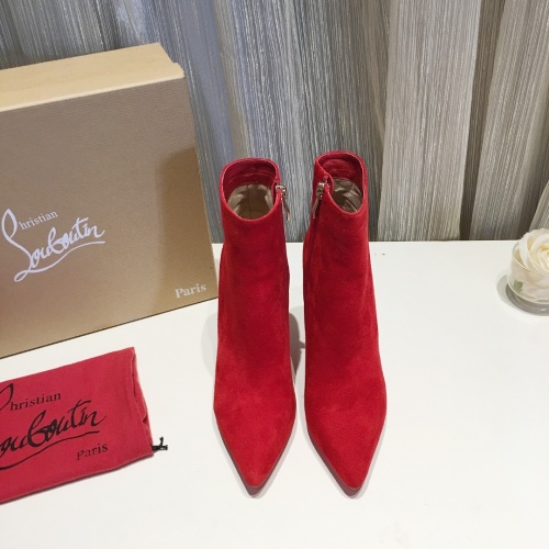 Replica Christian Louboutin Boots For Women #912296 $88.00 USD for Wholesale