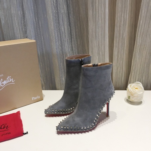 Replica Christian Louboutin Boots For Women #912307 $105.00 USD for Wholesale