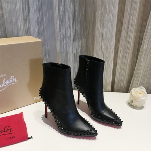 Replica Christian Louboutin Boots For Women #912313 $105.00 USD for Wholesale
