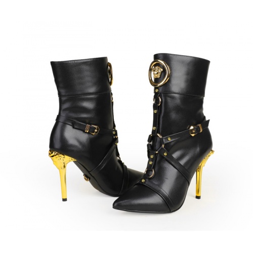Versace Boots For Women #912472 $125.00 USD, Wholesale Replica Versace Boots