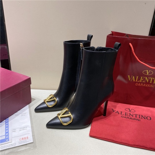Replica Valentino Boots For Women #912474 $100.00 USD for Wholesale