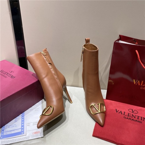 Replica Valentino Boots For Women #912476 $100.00 USD for Wholesale