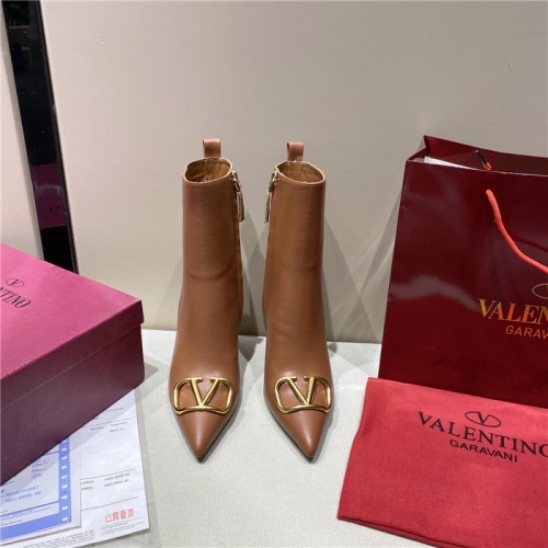 Replica Valentino Boots For Women #912476 $100.00 USD for Wholesale