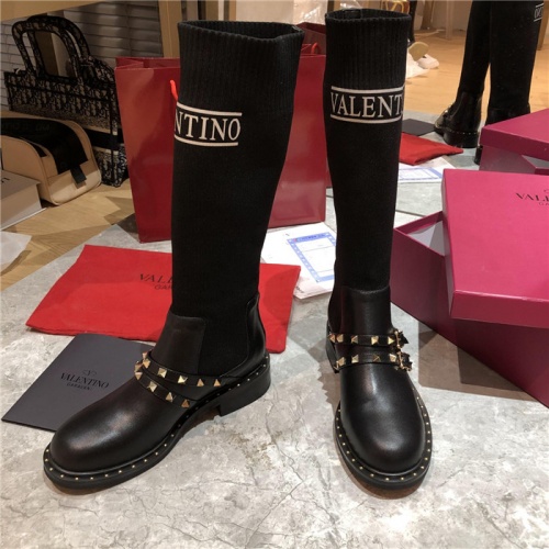 Replica Valentino Boots For Women #912481 $100.00 USD for Wholesale