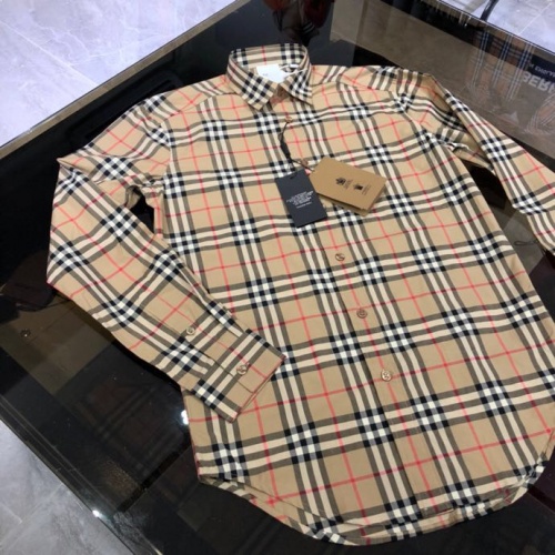 Replica Burberry Shirts Long Sleeved For Men #912789 $78.00 USD for Wholesale