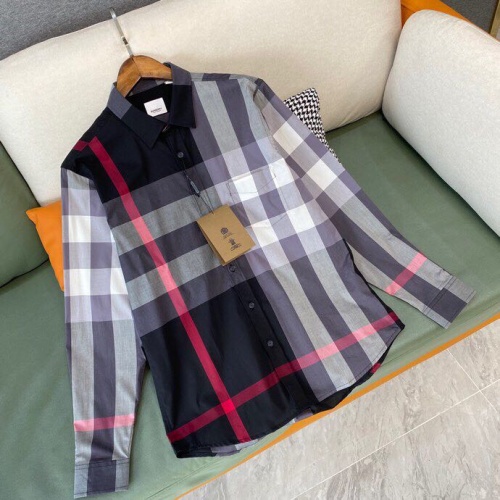 Burberry Shirts Long Sleeved For Men #912801 $70.00 USD, Wholesale Replica Burberry Shirts