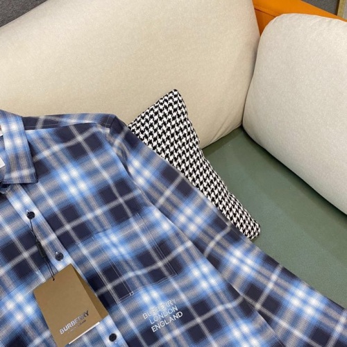 Replica Burberry Shirts Long Sleeved For Men #912805 $70.00 USD for Wholesale